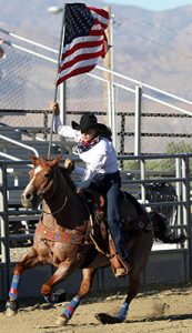 Gracie-Beth with Flag