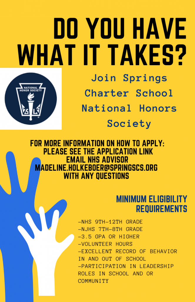 NHS Flyer 1 Springs Charter Schools
