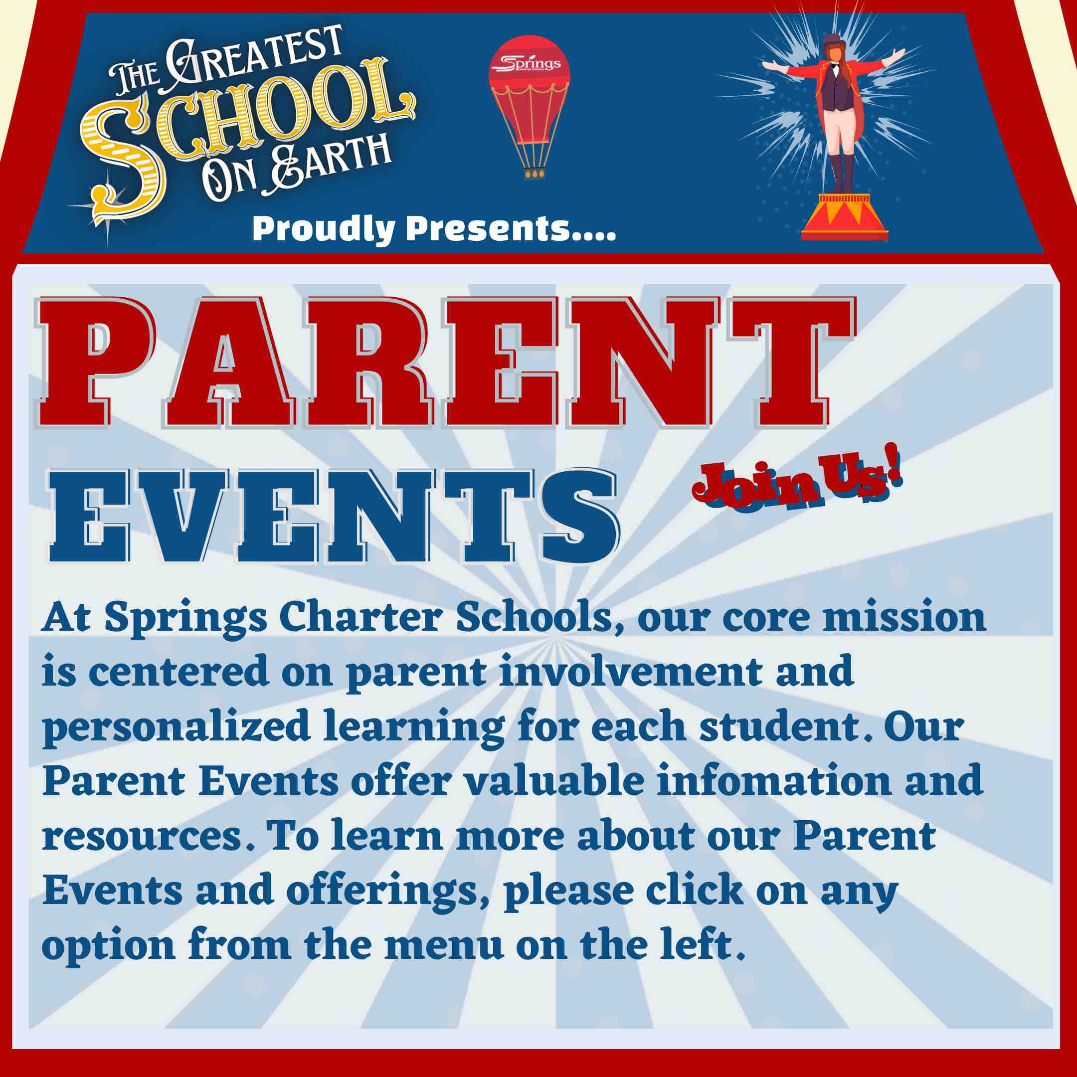 Parent Events Springs Charter Schools