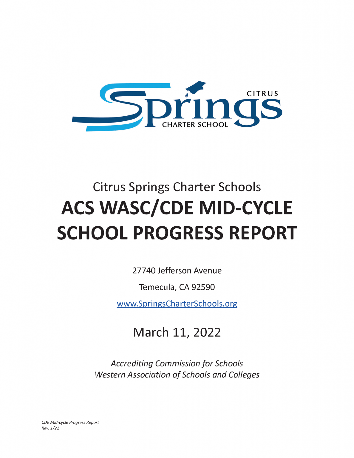 WASC Accreditation Springs Charter Schools