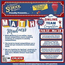 Math Madness Flyer