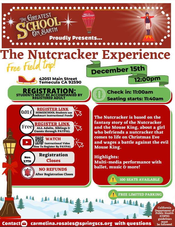 The Nutcracker Experience Springs Charter Schools