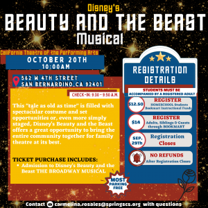 Beauty & the Beast Musical Flyer