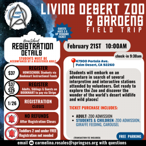 Living Desert Zoo Flyer