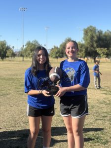  Seventh grade students Grace Gonzalez and Sofia Newell