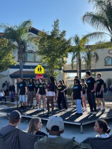 Students Performing at Outdoor Talent Show
