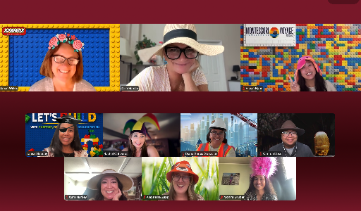 Staff Participating in Virtual Village Back to School Meeting